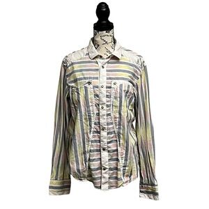 Indoor 100% Latino Men’s Pearl Snap Western Southwestern Rodeo Cowboy Shirt XL